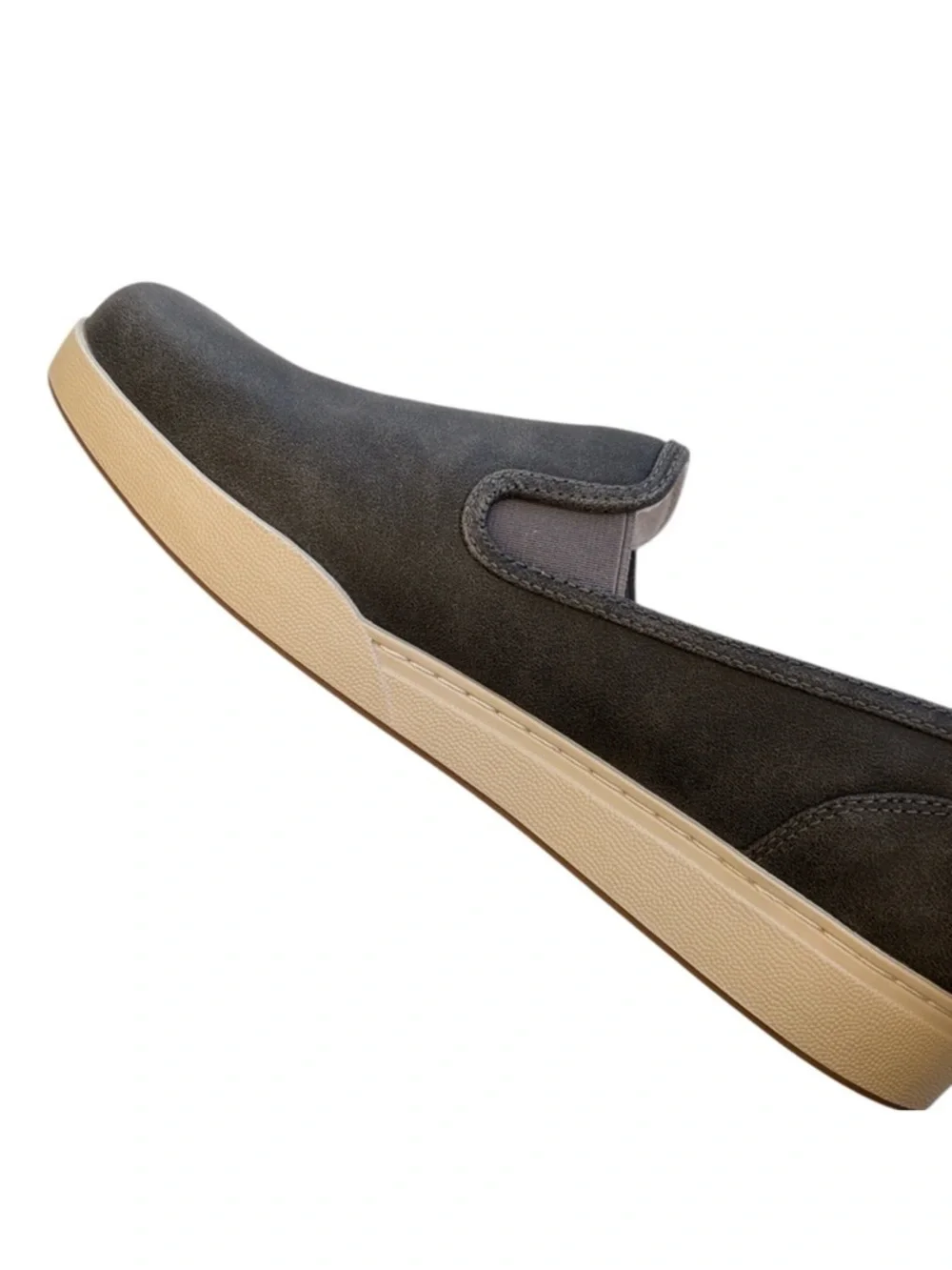 Like New ABEO Leather Encore Slip-On Comfort Loafer / Sneakers Grey Size 8.5 - Picture 4 of 11